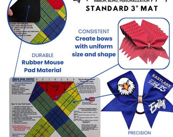 Cheer Bow Template Mat And Graphic Placement Guide