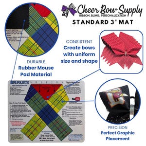 Cheer Bow Template Mat And Graphic Placement Guide