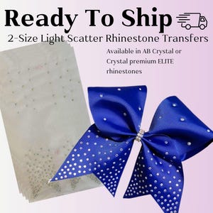 3&quot; Rhinestone 2-Size Light Scatter Cheer Bow Transfer Strip
