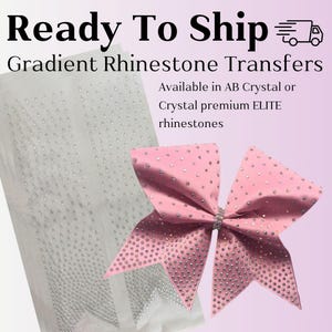3&quot; Gradient Rhinestone Cheer Bow Transfer Strip