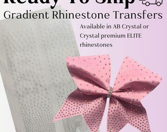 3&quot; Gradient Rhinestone Cheer Bow Transfer Strip