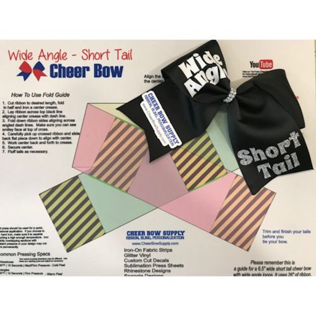 Cheer Bow Supply How to Make A Wide Angle Short Tail Cheer Bow Template
