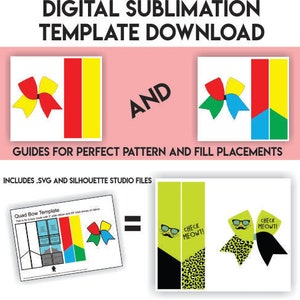 Cheer Bow Sublimation Design Digital Template Download