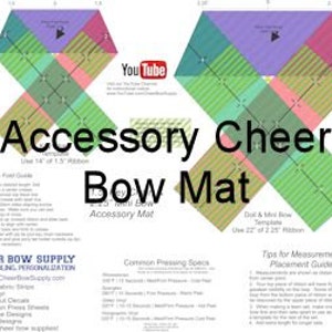 Key Chain Cheer Bow Template Mat And Graphic Placement Guide