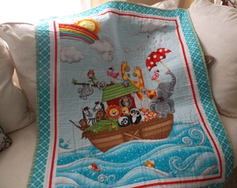 Noah's Ark Baby Quilt Handmade