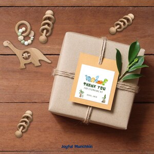 Dino-cadeaukaartjes voor kindercadeau, afdrukbare dinosaurusretourcadeaukaartjes, dino-cadeaus verjaardagsfeestje, pdf downloaden