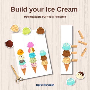 Attività di costruzione del gelato, Materiali Montessori, Abilità motorie fini, Scuola materna, Istruzione parentale, Attività scolastiche educative, Scarica PDF