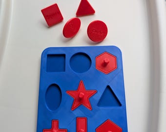 Shape Matching Toddler Activity 3D Printed Shape Sorting Montessori ABC Learning Toy for Preschool, Homeschool