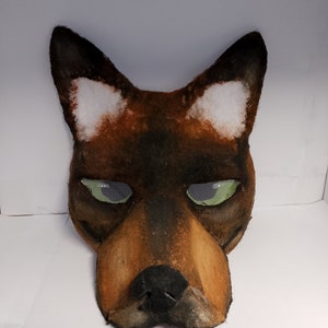 Therian mask, Onyx Mask, German shepherd mask, therian gear, handmade mask, animal mask