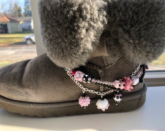 Three Strand Beaded Boot Jewelry