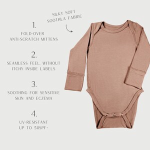 Body de manga larga para bebé: tejido Tencel con óxido de zinc para pieles sensibles. imagen 3
