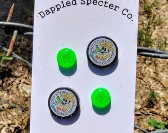 Chip Dippin' & Margarita Sippin'- Stud Earrings- Relax and Enjoy- Fun Lightweight Earrings- Resin/Stainless Steel