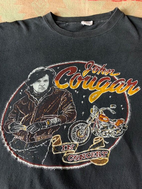 Vintage 80s John Cougar (Mellencamp) T-shirt 1980… - image 3