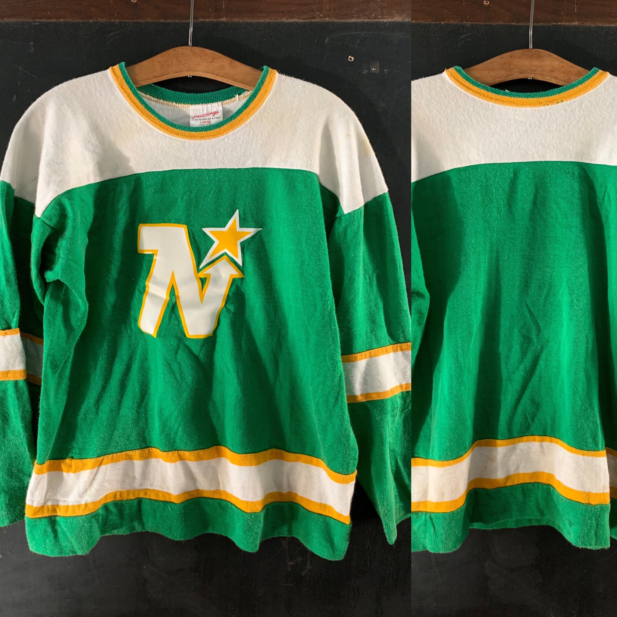 Vintage Minnesota North Stars CCM Maska Jersey Size Medium 90s 