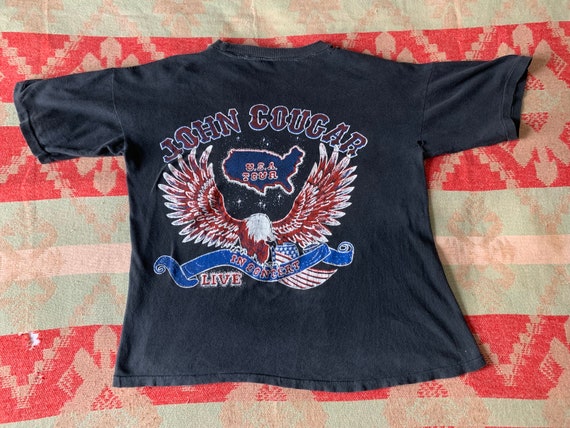 Vintage 80s John Cougar (Mellencamp) T-shirt 1980… - image 2