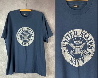 Vintage 90s United States Navy T-shirt Military USN  (XL)