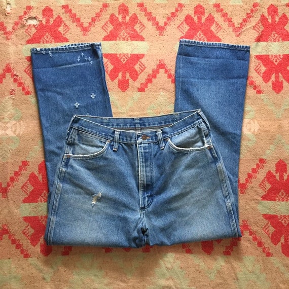 Vintage 70s Wrangler Denim Bootcut Jeans, 1970s Bl