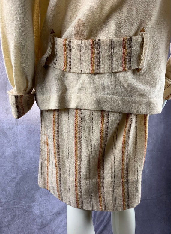 1920s Dress Wool Suit Antique Vintage 20s Cream S… - image 7