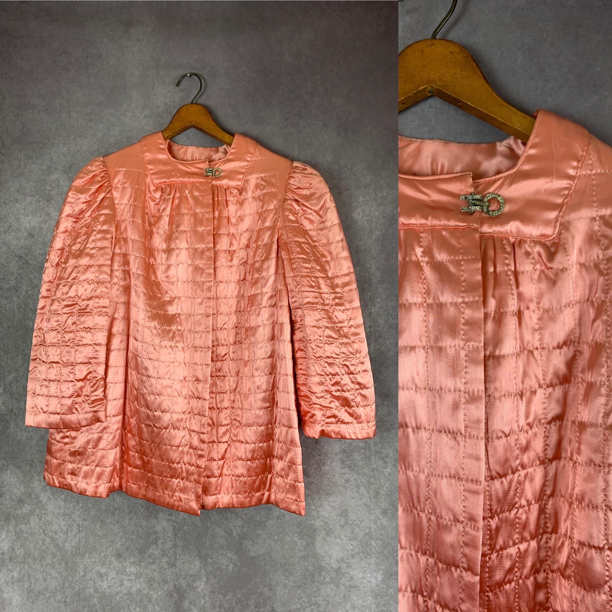 Vintage Quilted Satin Bed Jacket - Etsy