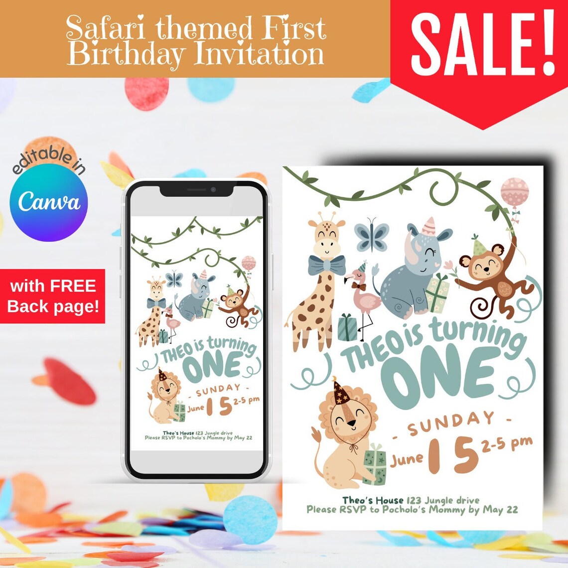 Jungle Invite, Safari Invitation, Animals Party, Party Animals, Party ...