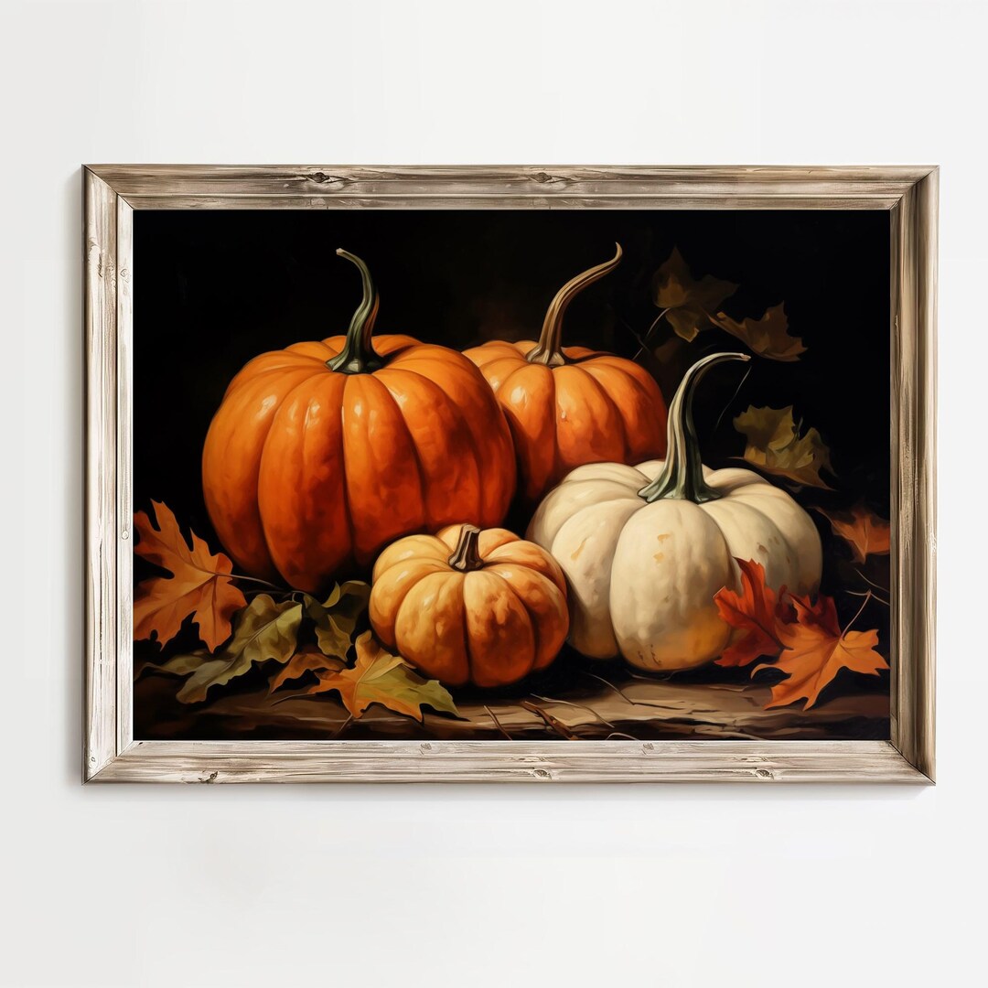 Autumn Pumpkin Harvest Bounty Digital Download Printable Pumpkin Wall ...