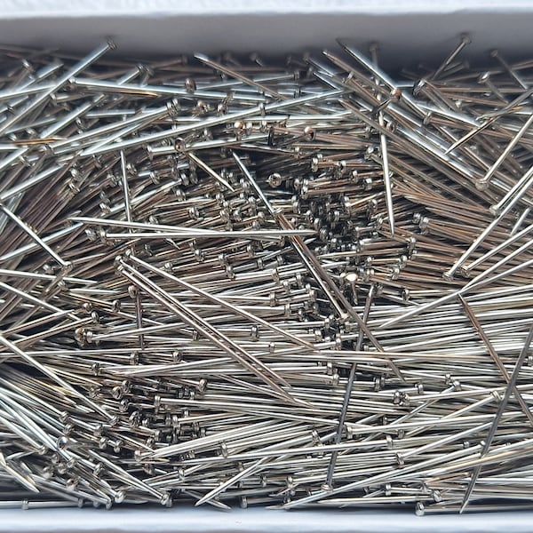 Steel Straight Pins for Crafts 1-1/16" Half Pound Box - All-Purpose Craft Pins Ornament Pins- FREE USA Shipping