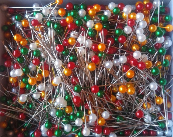 Christmas Ornament Pins 1000 Pearl Pins for Crafts Christmas