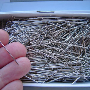 BULK Craft Pins 5 POUNDS Over 22,000 Straight Pins per Box 1-1/4 Long 20  Steel Straight Pins for Crafts Free USA Shipping 