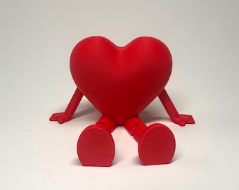 Valentine’s Day Heart with Flexible legs
