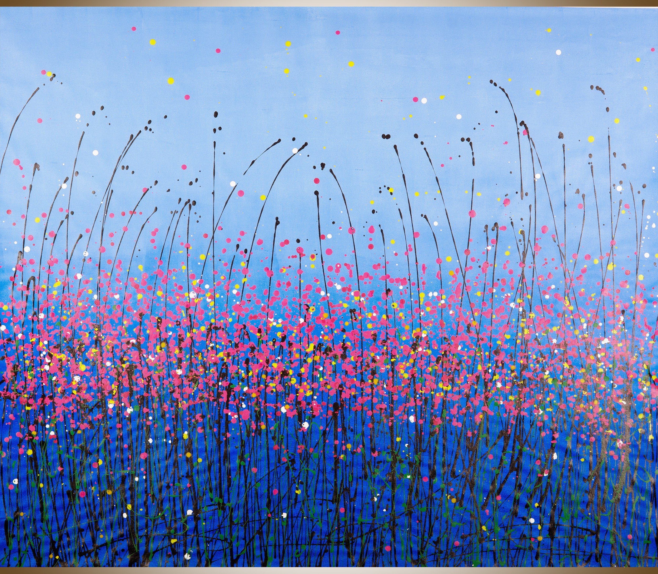 Painting Jackson Pollock Inspired Canvas Art Original Art Etsy