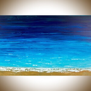 Ocean art Seascape painting Original artwork painting on canvas Wall art wall decor by qiqigallery