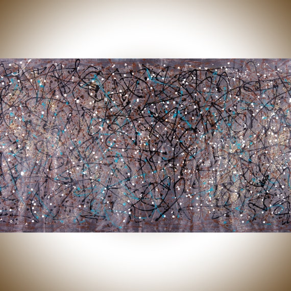 knecht temperatuur lava Glitter art 72 Jackson Pollock geïnspireerd Origineel - Etsy België