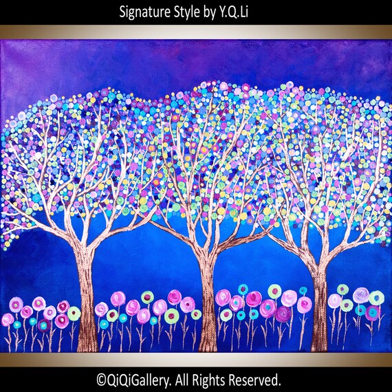 Blue painting Original artwork FINE ART Print Giclee prints | Etsy