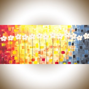 Textured canvas art 3D flowers art original artwork by YIQI, LI