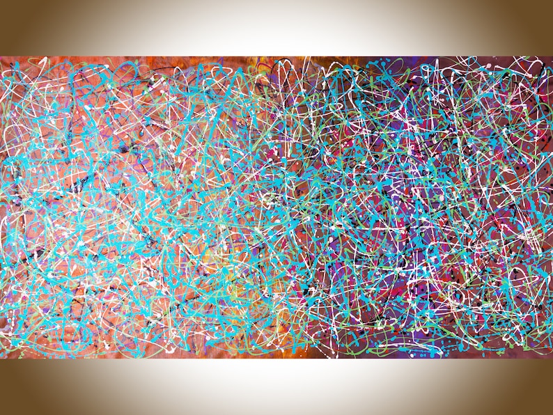 72” Jackson Pollock inspired Drip Art Original artwork Abstract