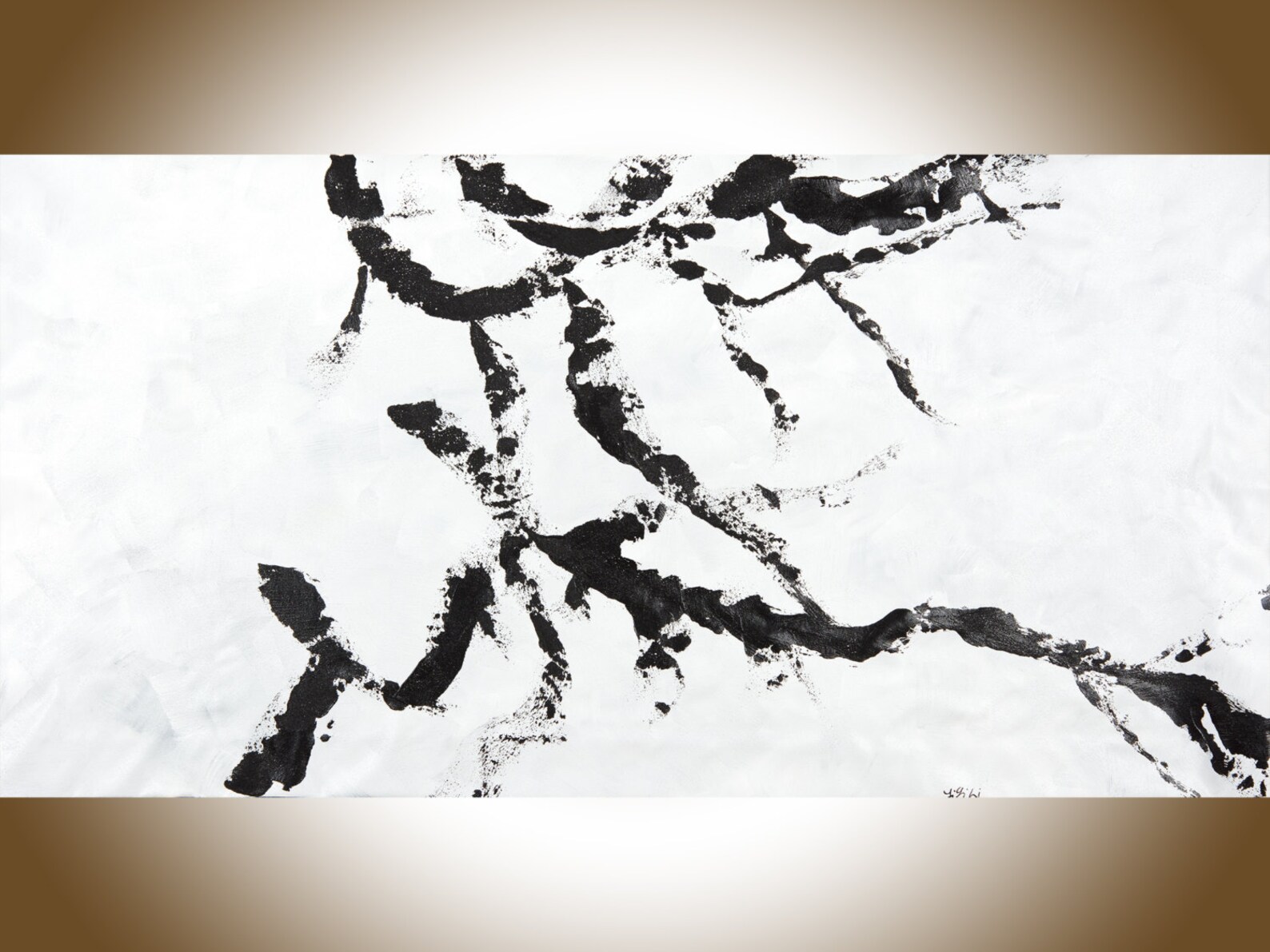 Black White wall art canvas art original artwork office wall | Etsy