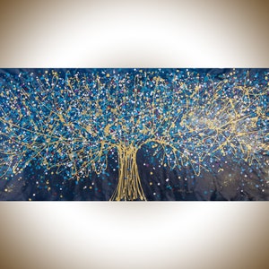 Jackson Pollock inspired tree painting Abstract art Original canvas art Fine Art gifts by YIQI LI