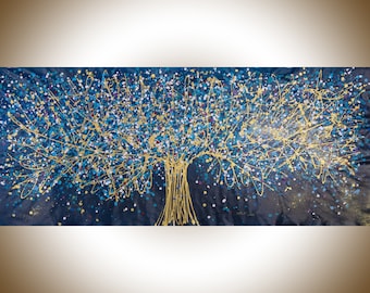 Jackson Pollock Inspired Tree Painting: Abstract Drip Art on Canvas