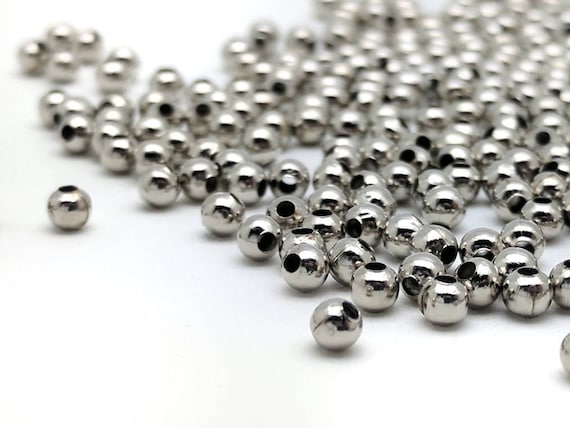Small silver beads 2024 for jewelry making