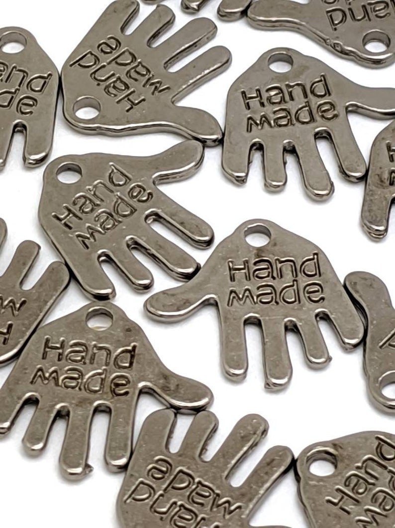 Cute Silver Hand Charms for Jewelry Making. Tiny Hand Shaped Etsy UK