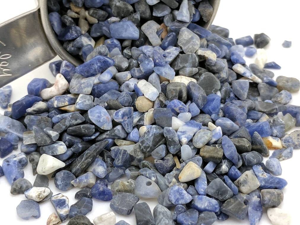 Undrilled Sodalite Gemstone Chips in Bulk Embellishment Etsy