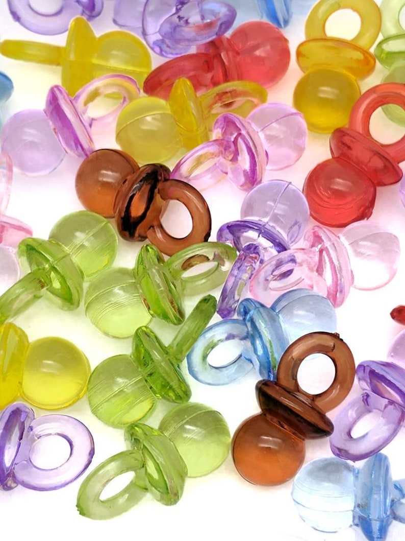 40pcs. Acrylic mini pacifier baby shower party favors in bulk Etsy