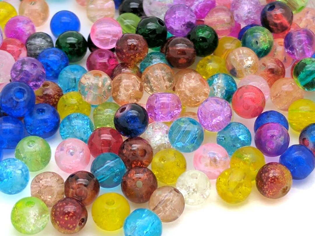 6mm Crackle Glass Beads for Jewelry Making and DIY Crafts. Etsy