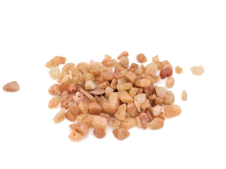 Drilled natural crystal gemstone destash in bulk Large orange bead lot 200 grams red aventurine chip beads for jewelry making /& DIY crafts