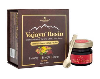 Shilajit himalayano puro con oltre 6 erbe come Ashwagandha, Tribulus e Zafferano, favorisce la vitalità maschile (20 g)