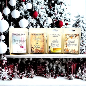 Cera da sciogliere per le feste di Natale / Zabaione alla vaniglia, brindisi allo champagne, pan di zenzero speziato / Cera di soia da sciogliere fatta a mano