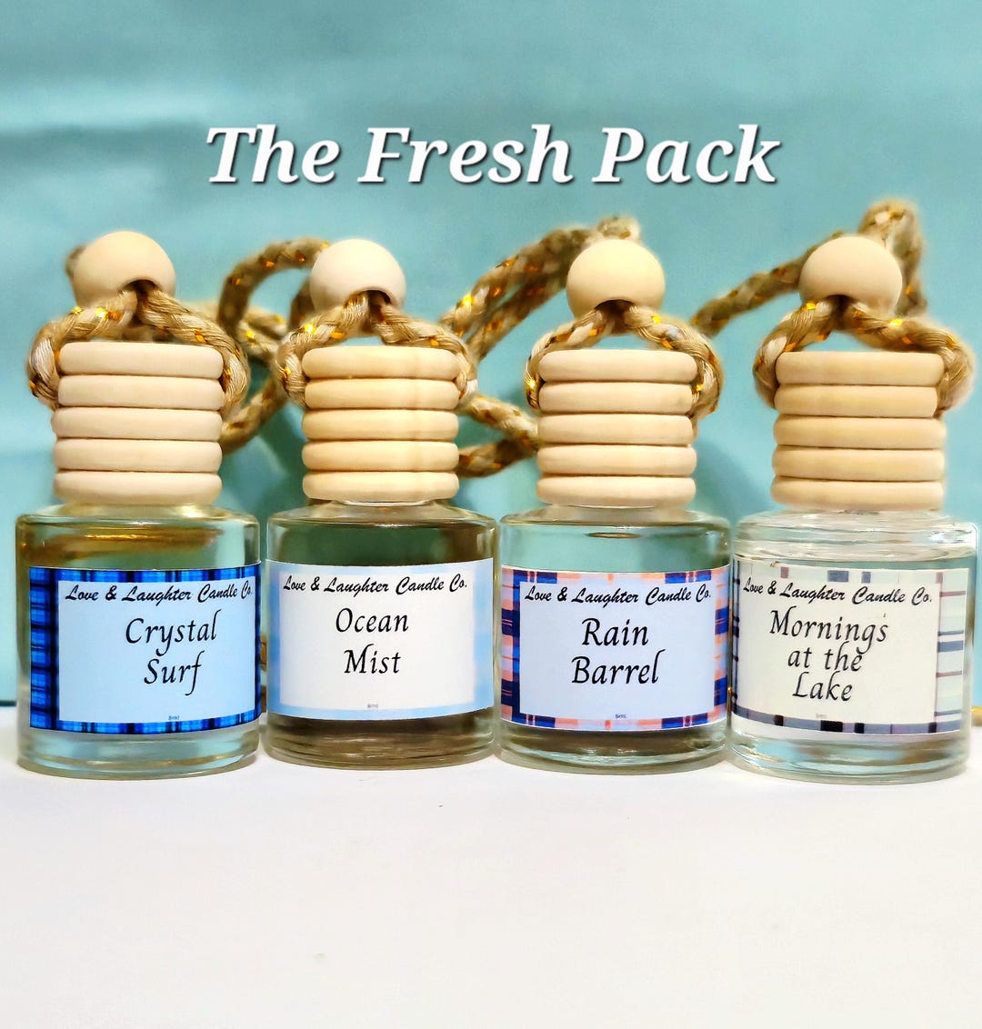 4 Pack Hanging Car Diffusers - Fresh Pack (ocean Mist, Mornings at the ...