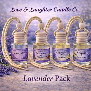 4 Pack Hanging Car Diffusers - The Lavender Pack