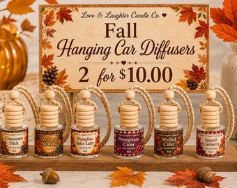 2 for 10 Hanging Car Diffusers Scents| Fall Scents