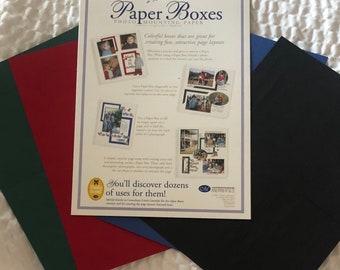 Creative Memories Paper Boxes: Photo Mounting Paper, 4 Colors